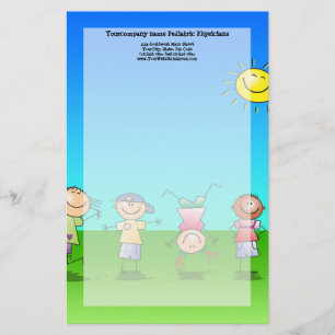 Papelería Niños que juegan al aire libre en un día soleado