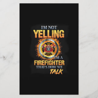 Papelería No estoy gritando que soy un bombero que habla