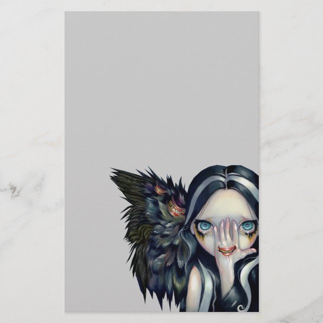 Papelería "No hable ningún" efectos de escritorio malvado (Anverso)