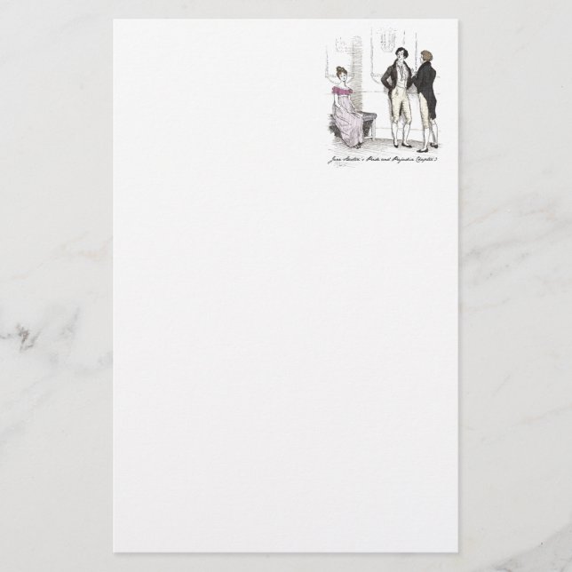 Papelería No lo suficientemente guapo, Jane Austen Orgullo y (Anverso)