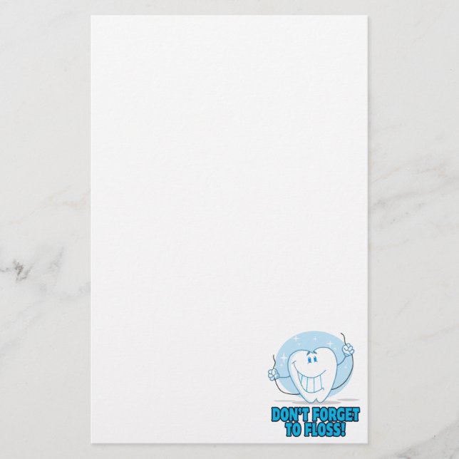 Papelería no olvide dejar flotar el diente personalizado flo (Anverso)