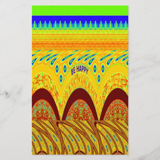 Papelería No te preocupes por ser feliz diseño de impresión  (Anverso)