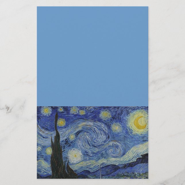 Papelería Noche estrellada de Van Gogh (Anverso)