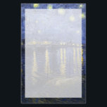 Papelería Noche estrellada de Van Gogh el | sobre el Rhone<br><div class="desc">La "noche estrellada sobre el Rhone" fue terminada por Vincent van Gogh en 1888</div>