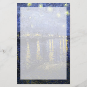 Papelería Noche estrellada de Van Gogh el   sobre el Rhone