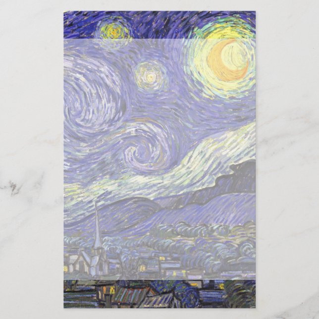 Papelería Noche estrellada de Vincent van Gogh (Anverso)