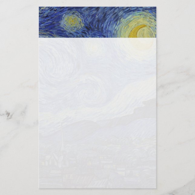 Papelería Noche estrellada Vincent van Gogh (Anverso)