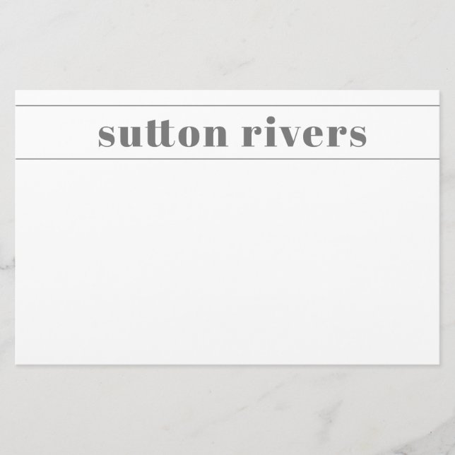 Papelería Nombre de la tipografía moderna simple (Anverso)