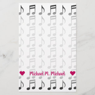Papelería Nombre del Personalizable; Cuadrícula de notas mus