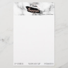 Papelería Nombre del Purpurina de punción de pinta de mármol