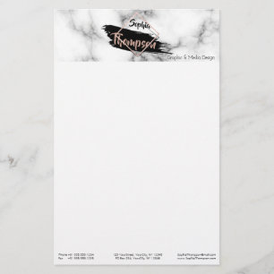 Papelería Nombre del Purpurina de punción de pinta de mármol