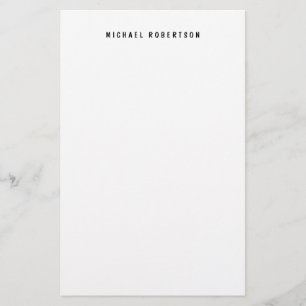 Papelería Nombre legible simple elegante minimalista negro b