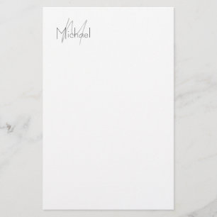 Papelería Nombre minimalista moderno llano monogramado