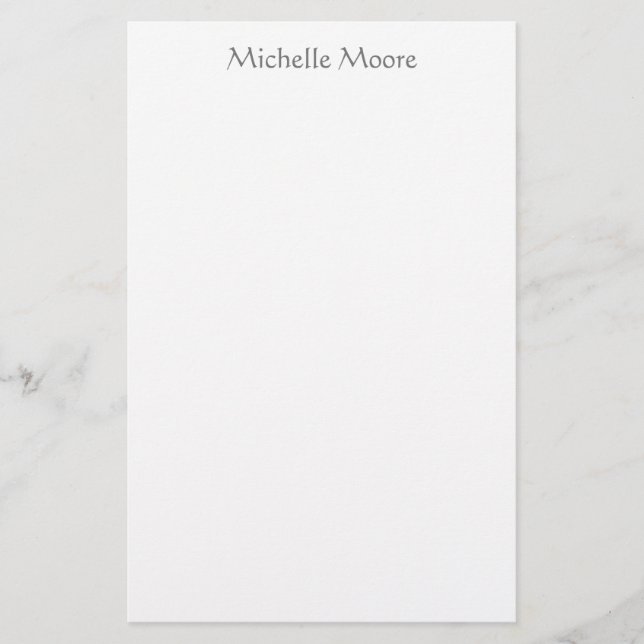 Papelería Nombre minimalista moderno simple personalizado (Anverso)