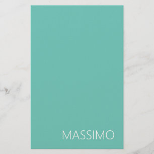Papelería Nombre moderno minimalista chic azul claro de moda