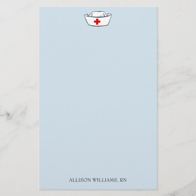 Papelería Nombre para añadir la tapa del enfermero (Anverso)