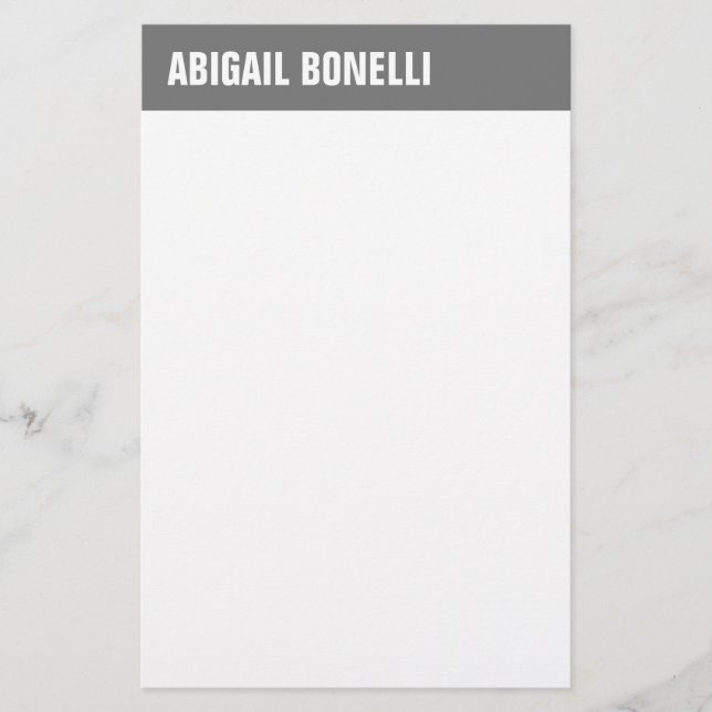 Papelería Nombre profesional minimalista negrita elegante gr (Anverso)