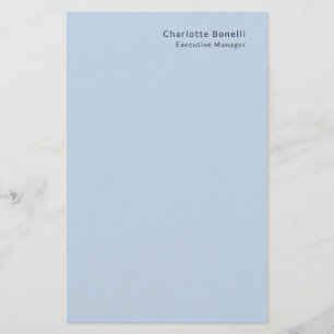 Papelería Nombre Profesional Moderno Minimalista Azul