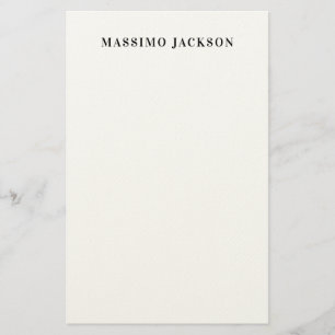 Papelería Nombre propio decorativo minimalista plano negro b