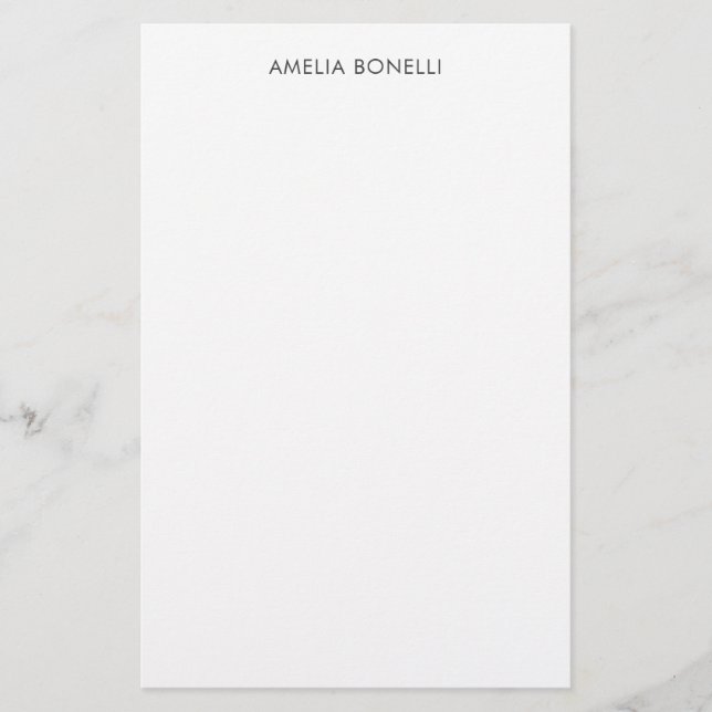 Papelería Nombre simple profesional Minimalista moderno (Anverso)