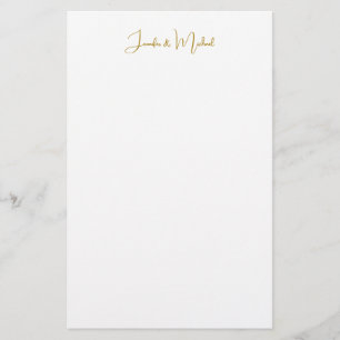 Papelería Nombres profesionales elegantes de color dorado en