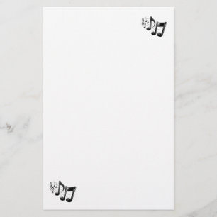 Papelería Nota de la música inmóvil