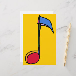 Papelería Nota gráfica de música colorida