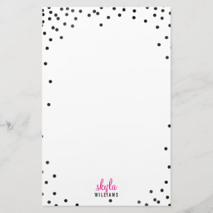 Papelería NOTA PERSONAL linda diversión polka dot confetti b