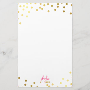 Papelería NOTA PERSONAL lindo glamoroso Relieve metalizado d