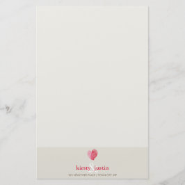 Papelería NOTA personalizado linda pareja moderna de huellas