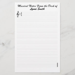 Papelería Notas musicales personalizadas