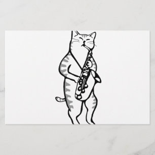 Papelería Notas Post-it de Saxophone Instrumental Music Jazz