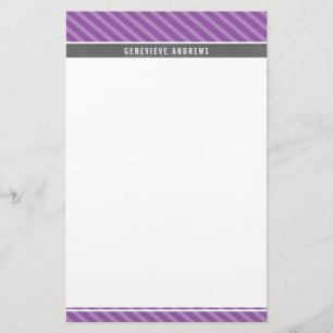 Papelería NOTE PAPER raya diagonal negrita violeta gris viol