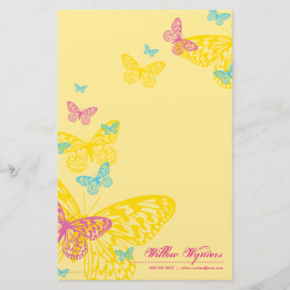 Papelería NOTEPAPER PERSONALIZADO :: mariposas 6P