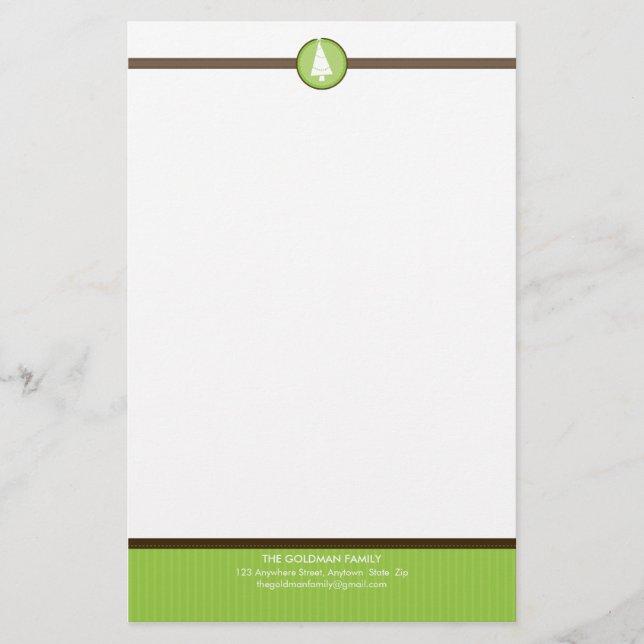 Papelería NOTEPAPER PERSONALIZADO :: stripedstitch 6 (Anverso)