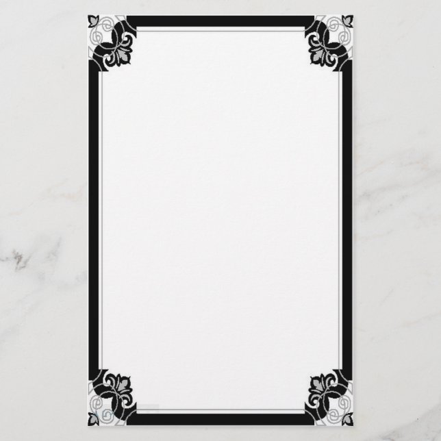 Papelería Nouveau Noir inmóvil (Anverso)