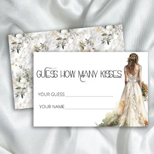 Papelería Novia adivina cuántos besos juego de novias