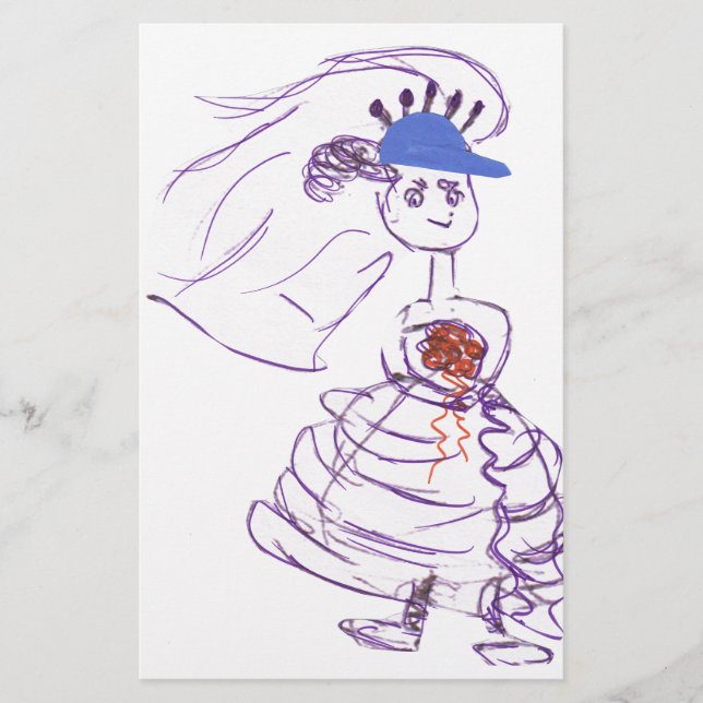 Papelería Novia fanática del béisbol (Anverso)