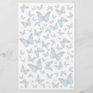 Papelería nube de mariposas azules