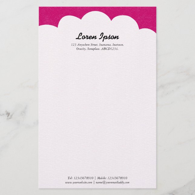 Papelería Nube superior - Crimón Profundo (Anverso)