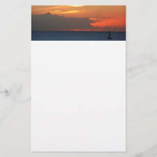 Papelería Nubes de atardecer y navegación marítima
