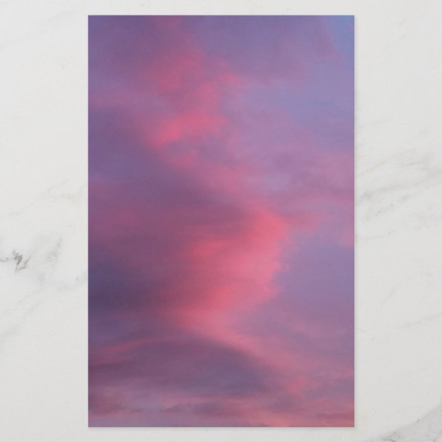 Papelería Nubes Rosadas Azules (Anverso)