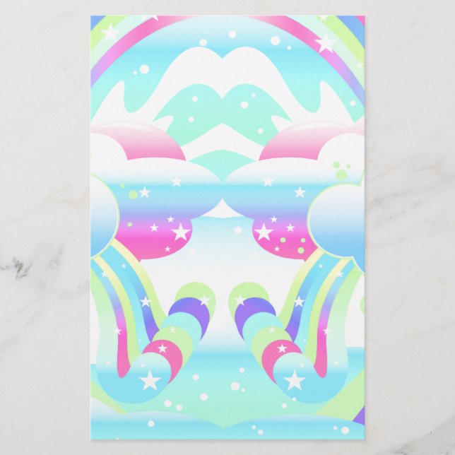 Papelería nubes y cielo arco iris II (Anverso)