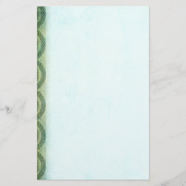 Papelería Nudos celtas verdes (Anverso)