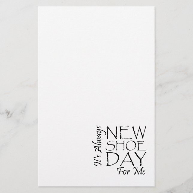 Papelería Nuevo día del zapato de la CAMISETA (Anverso)