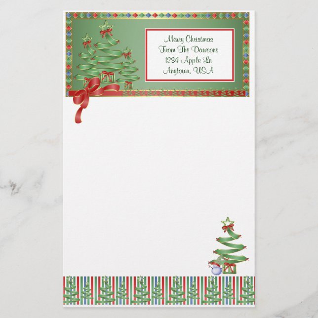 Papelería O Navidad en el árbol (Anverso)
