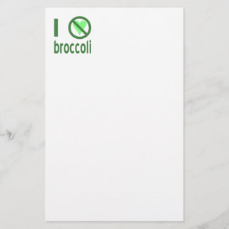 Papelería Odio el brócoli Texto Verde