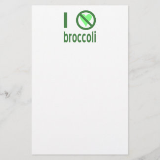 Papelería Odio el brócoli Texto Verde