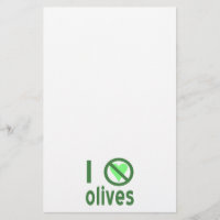 Odio las aceitunas No amo el verde