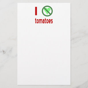 Papelería Odio los tomates No amor
